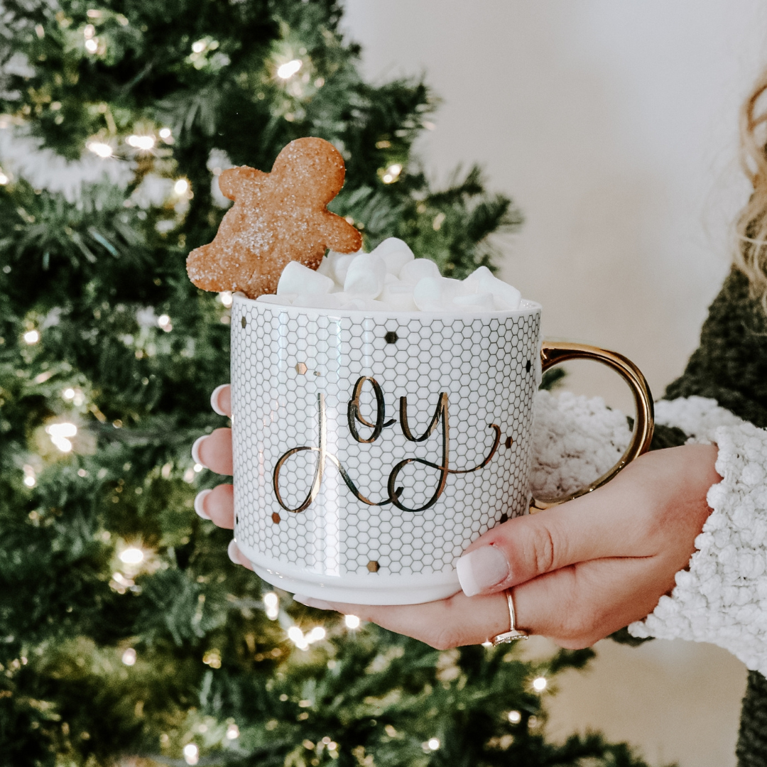 Joy Gold Tile Coffee Mug