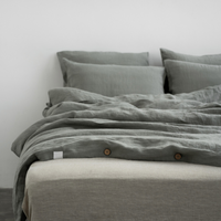Khaki Linen Duvet Cover Set