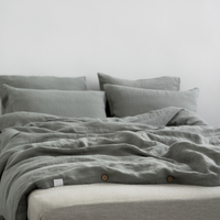 Khaki Linen Duvet Cover Set