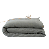 Khaki Linen Duvet Cover Set