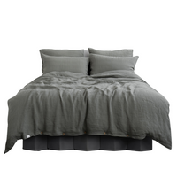 Khaki Linen Duvet Cover Set