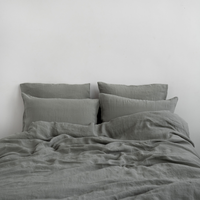 Khaki Linen Duvet Cover Set