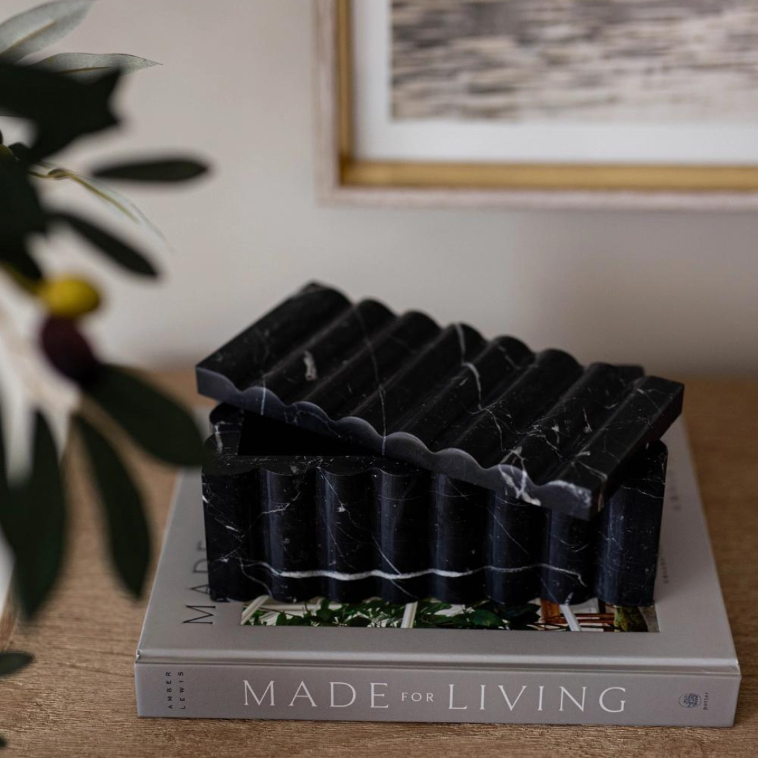 Marble Fluted Decor Box