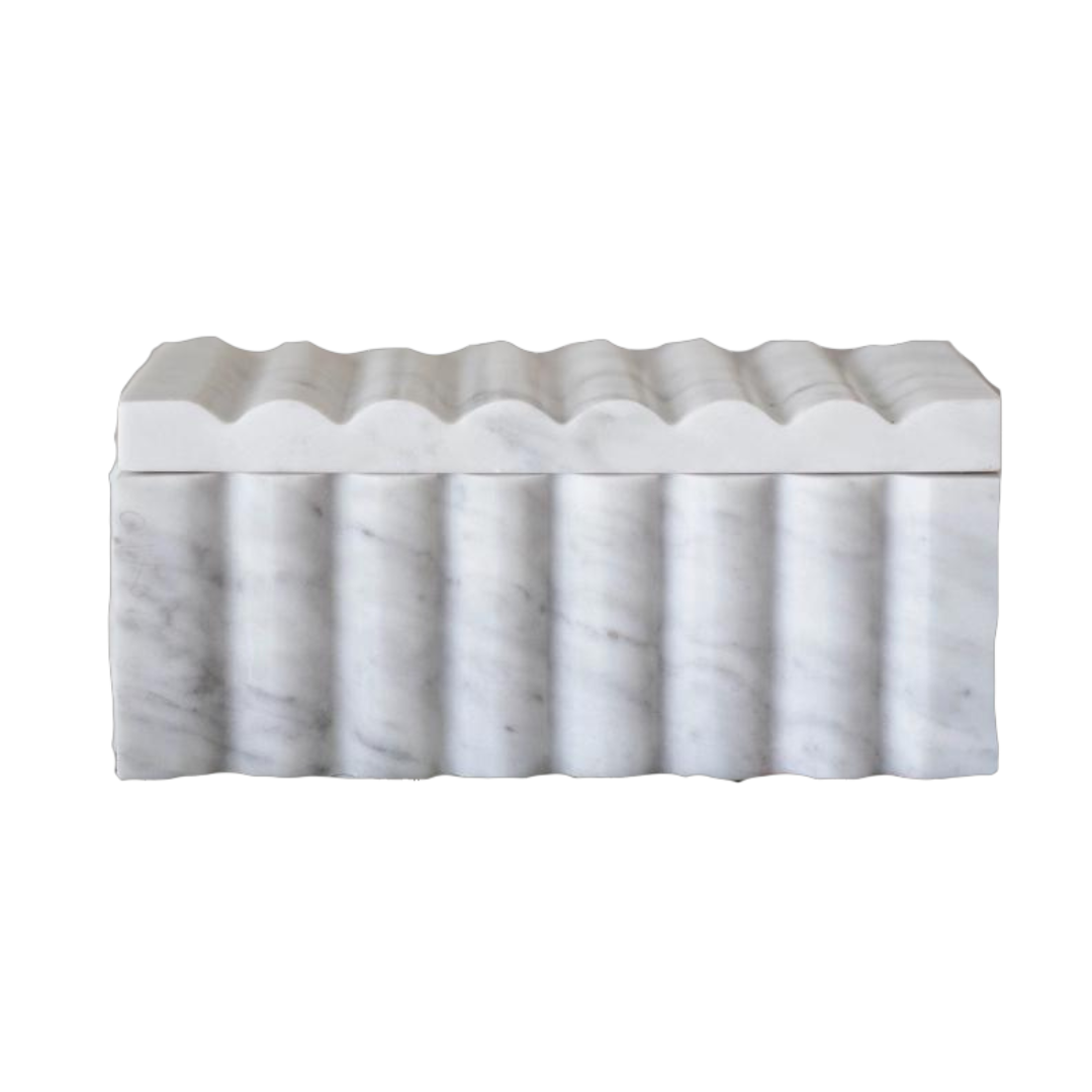 Marble Fluted Decor Box