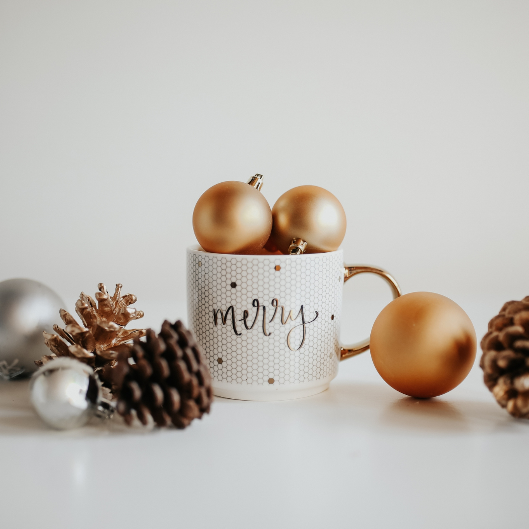 Merry Gold Tile Coffee Mug