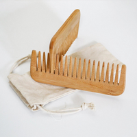 Natural Bamboo Wide Tooth Comb