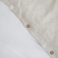 Natural Stripes Linen Duvet Cover Set
