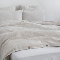 Natural Stripes Linen Duvet Cover Set