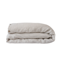 Natural Stripes Linen Duvet Cover Set