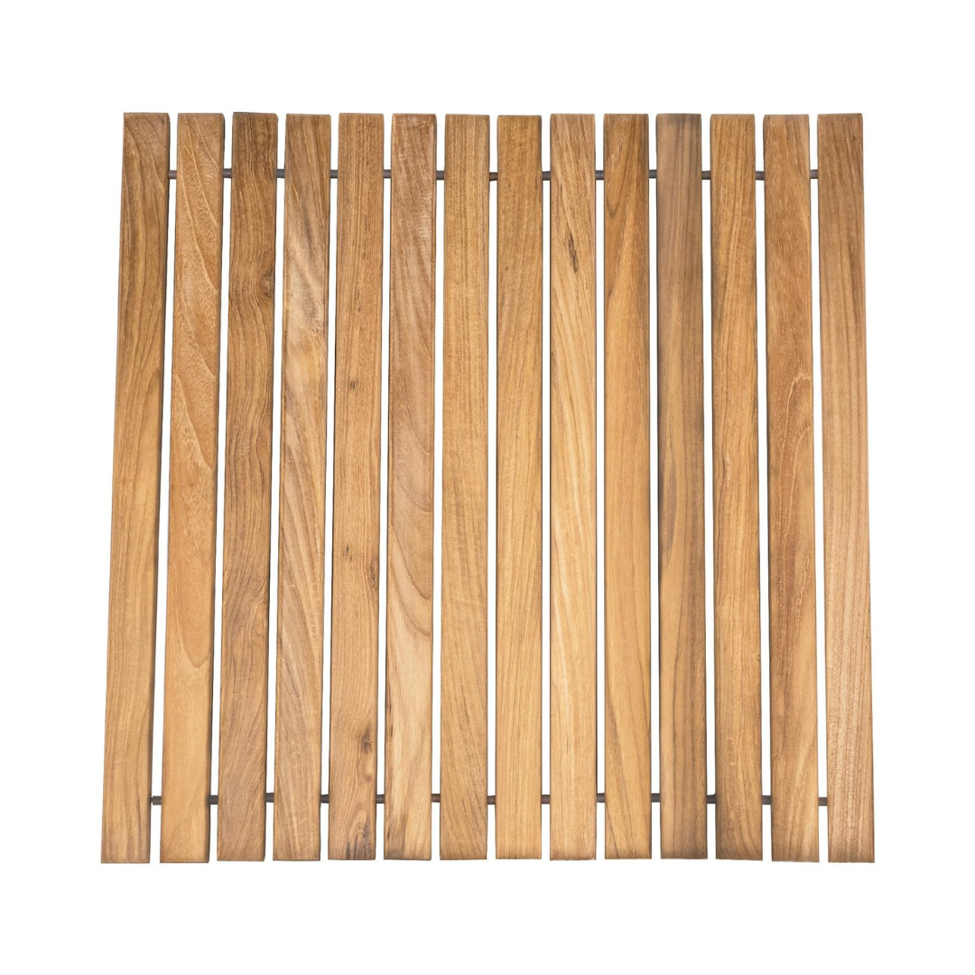Nordic Style Natural Teak Shower String Mat