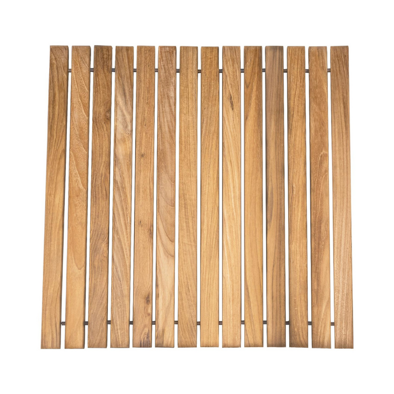 Nordic Style Natural Teak Shower String Mat