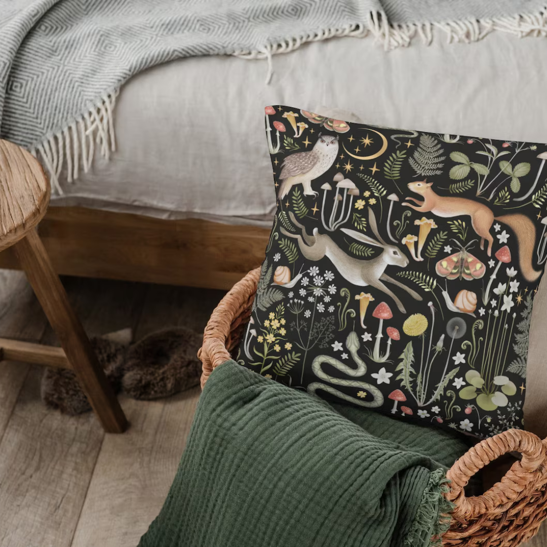 Outdoor Enchanted Forest Pillow