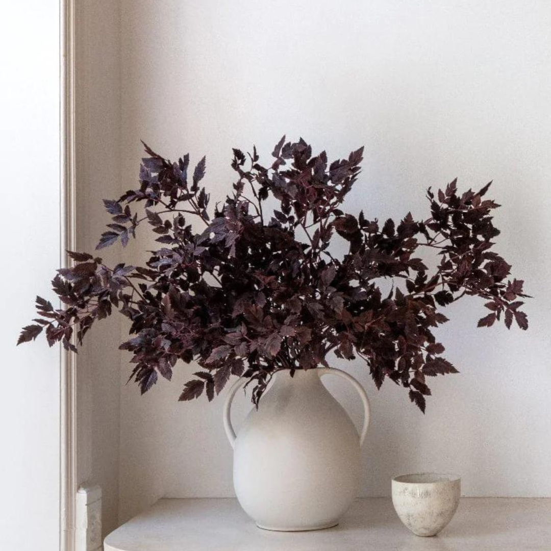 Plum Fake Cimicifuga Ramosa Leaves - 31"