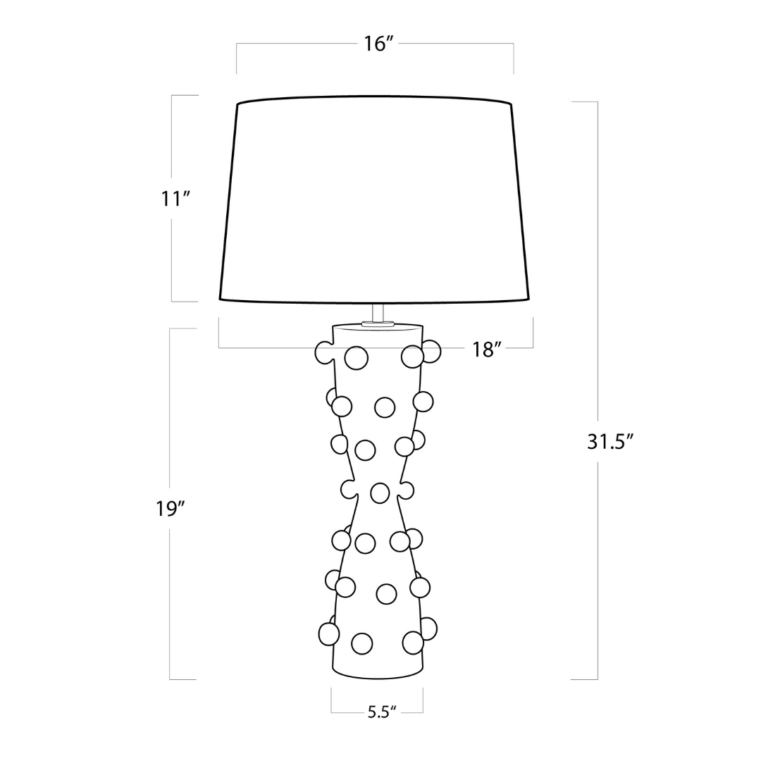 Pom Pom Ceramic Table Lamp