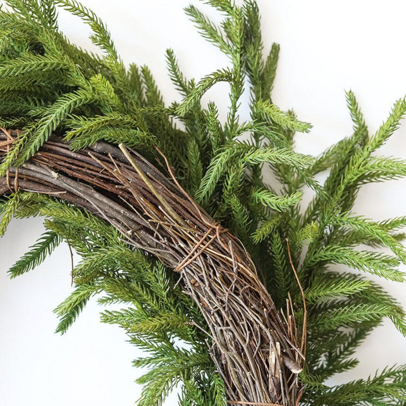 Real Touch Norfolk Pine Wreath - 24"