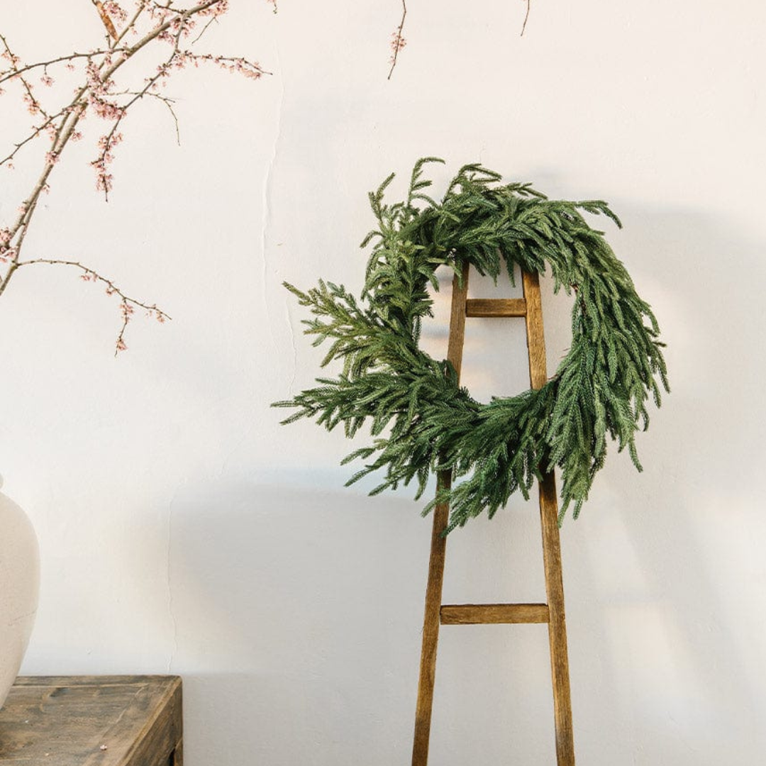 Real Touch Norfolk Pine Wreath - 24"