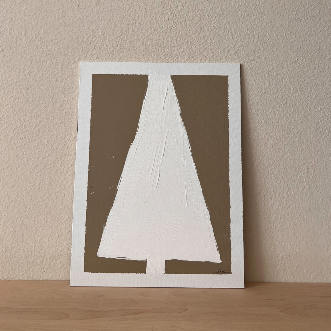Sapin De Noël Artwork, White