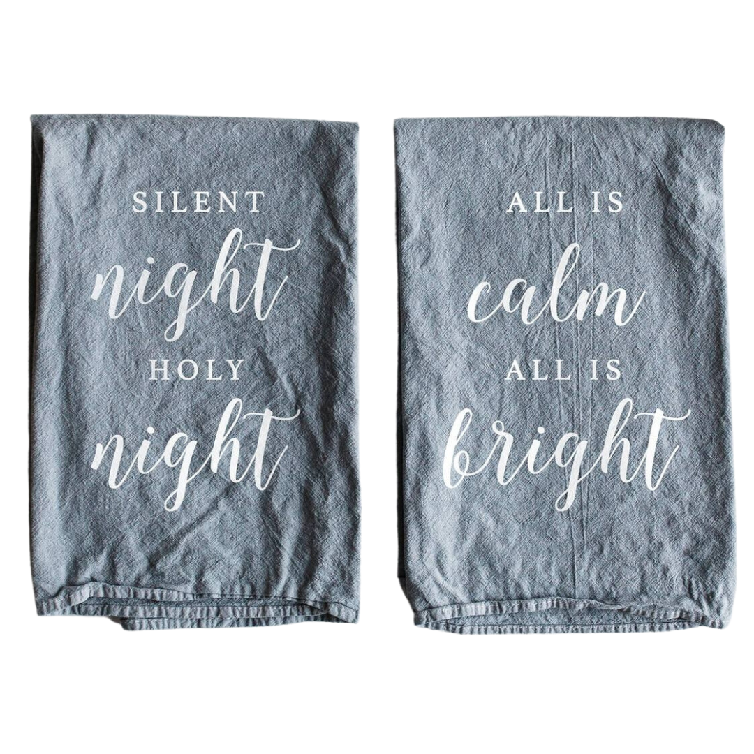 Silent Night, Holy Night Set of Two Tea Towels
