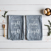 Silent Night, Holy Night Set of Two Tea Towels