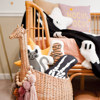 Skeleton Peace Sign Pillow