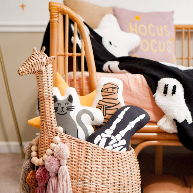 Skeleton Peace Sign Pillow