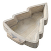 Small Christmas Tree Dough Bowl - White Wash