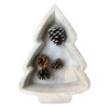 Small Christmas Tree Dough Bowl - White Wash