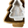 Small Christmas Tree Dough Bowl - White Wash