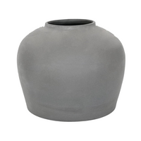 Smokey Slate Large Clay Table Vase - 11"