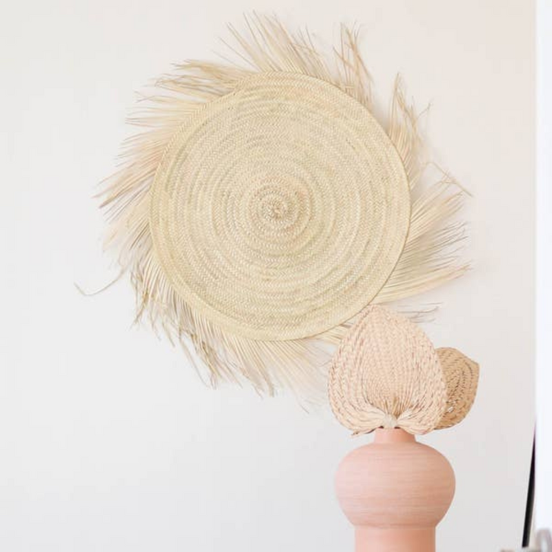 Soleil Fringe Straw Wall Decor
