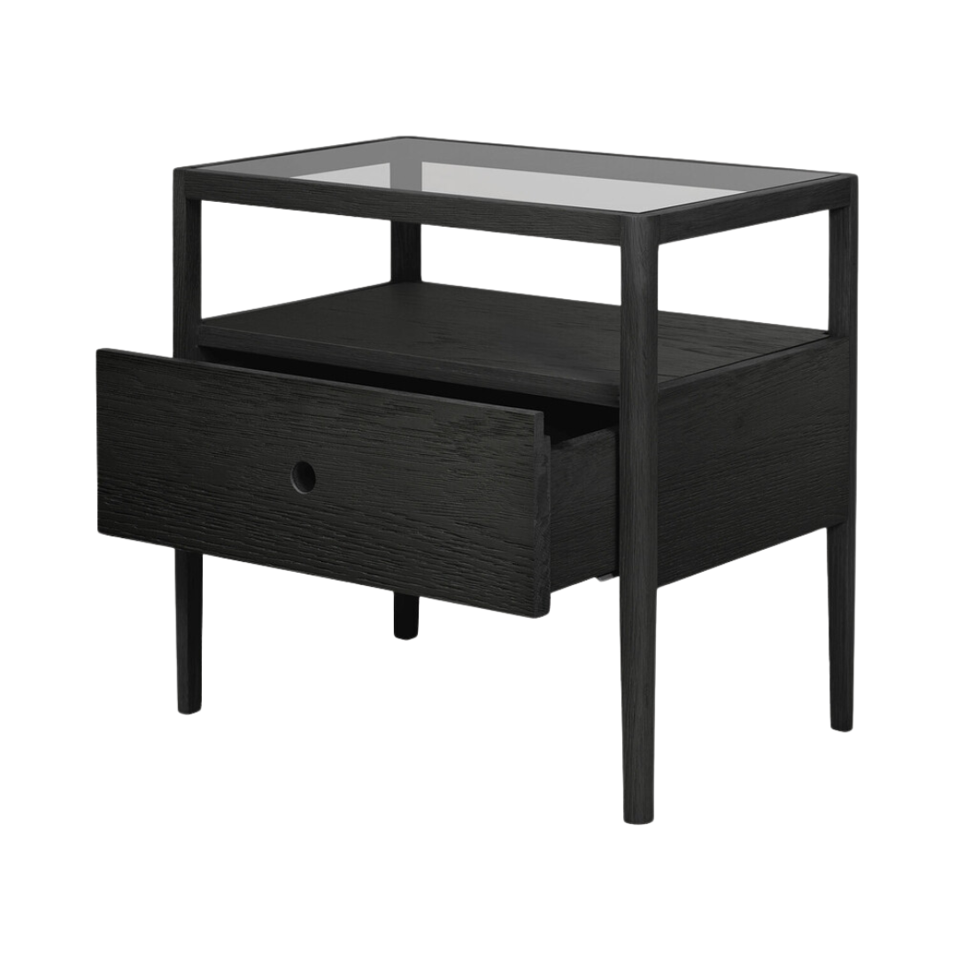 Spindle Bedside Table, Oak