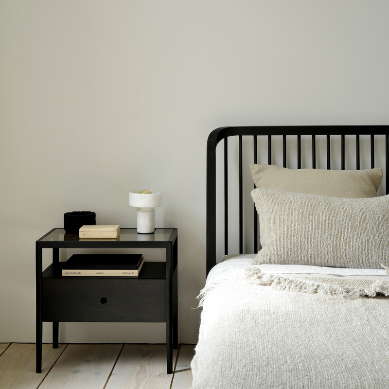 Spindle Bedside Table, Oak