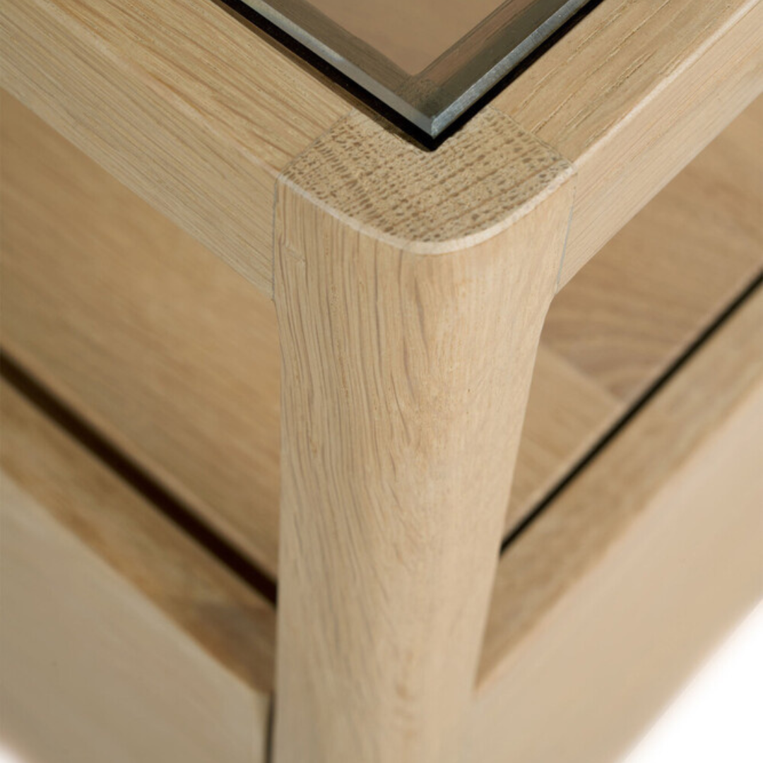 Spindle Bedside Table, Oak