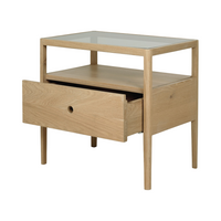 Spindle Bedside Table, Oak
