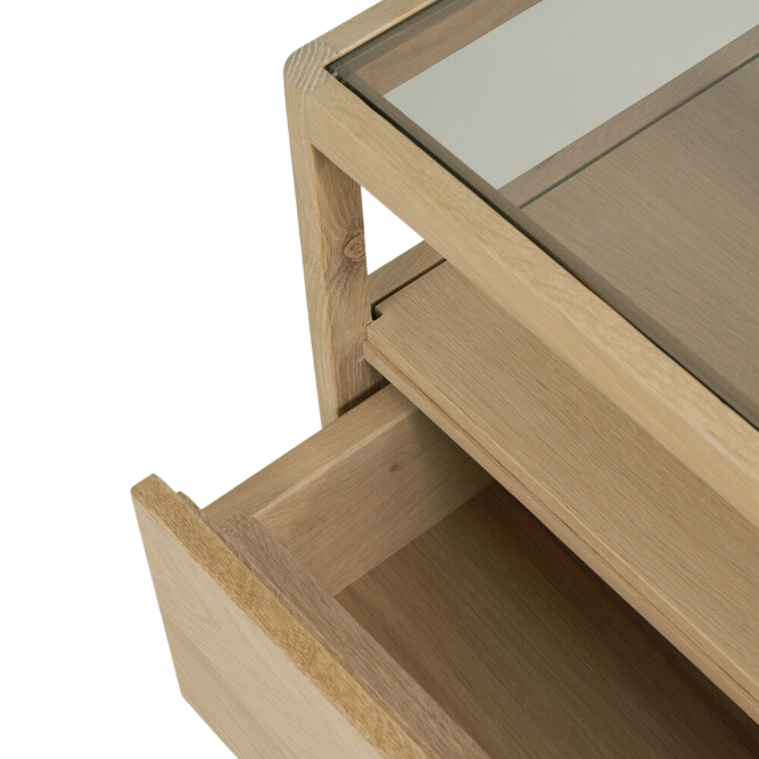 Spindle Bedside Table, Oak
