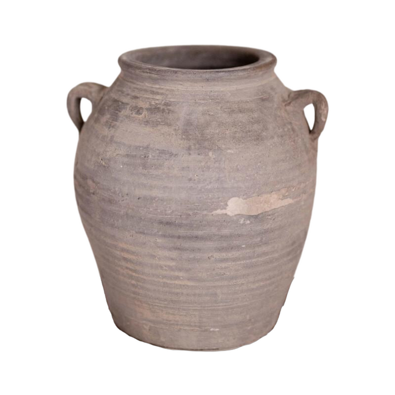 Vintage Porcelain Vase Pot Two Handle