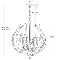 Waylon Antler Round Chandelier