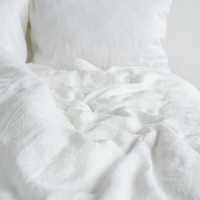 White Linen Duvet Cover Set