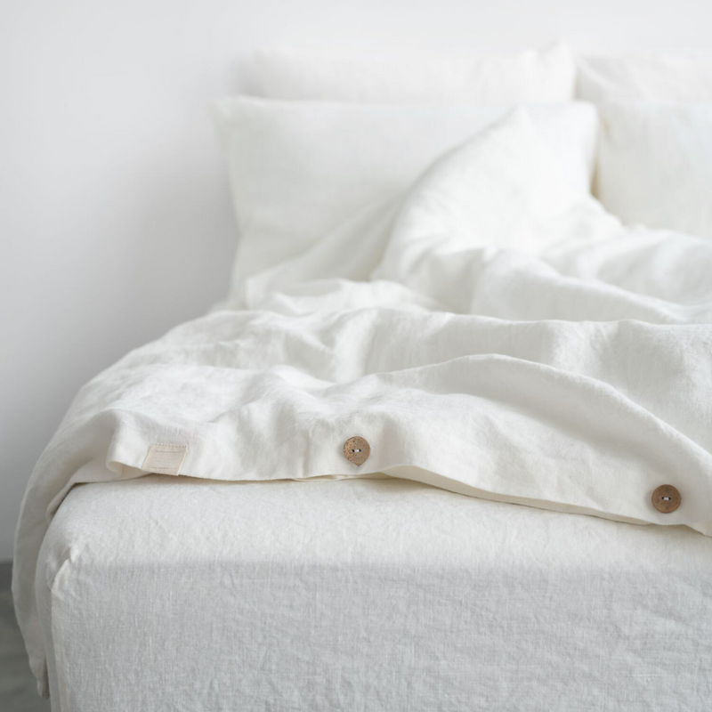 White Linen Duvet Cover Set