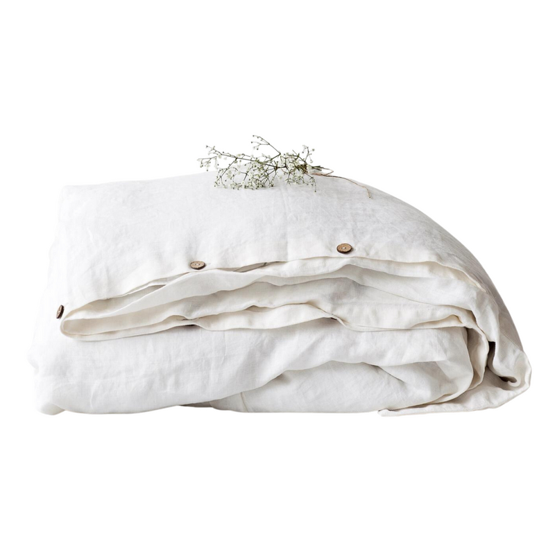 White Linen Duvet Cover Set