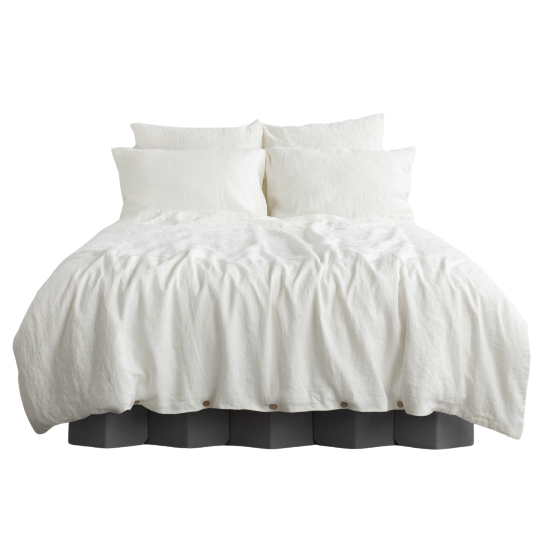 White Linen Duvet Cover Set