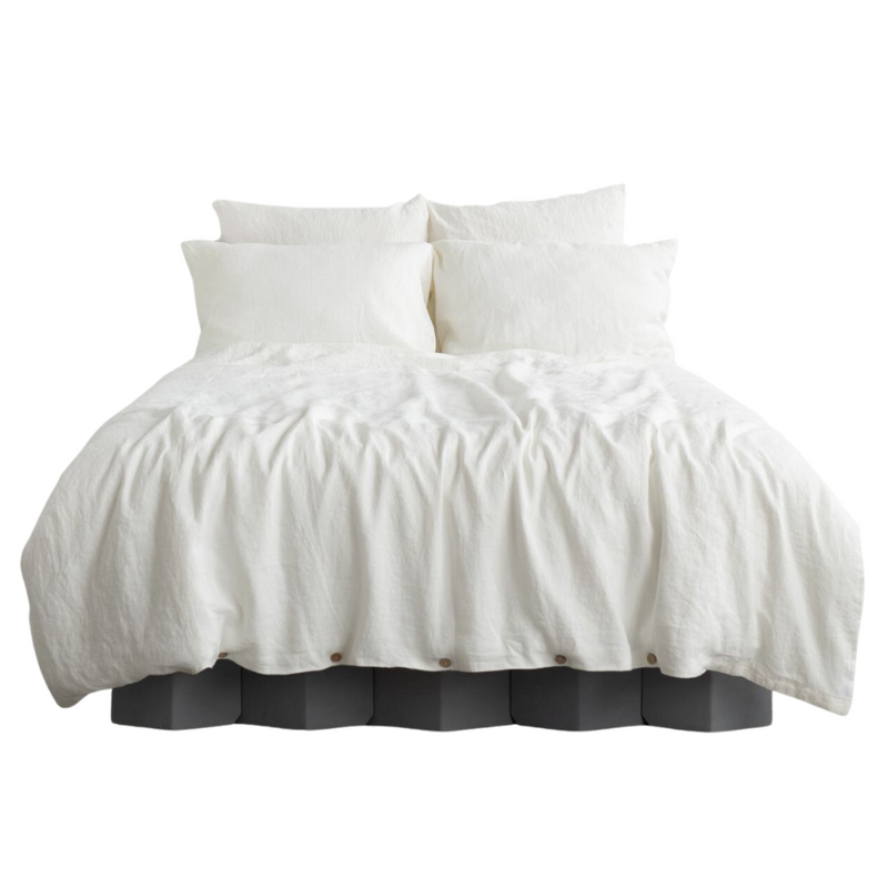 White Linen Duvet Cover Set