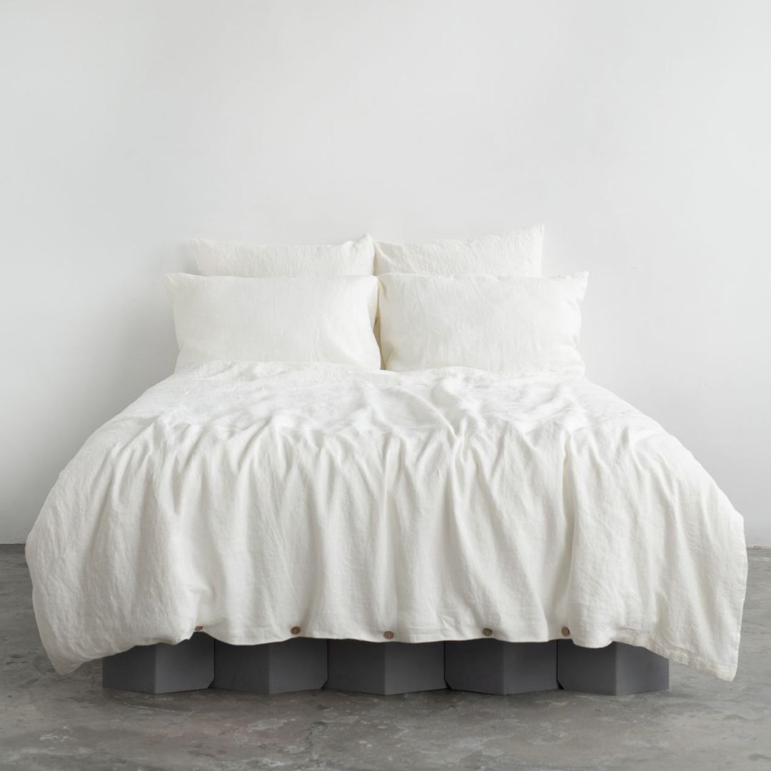 White Linen Duvet Cover Set