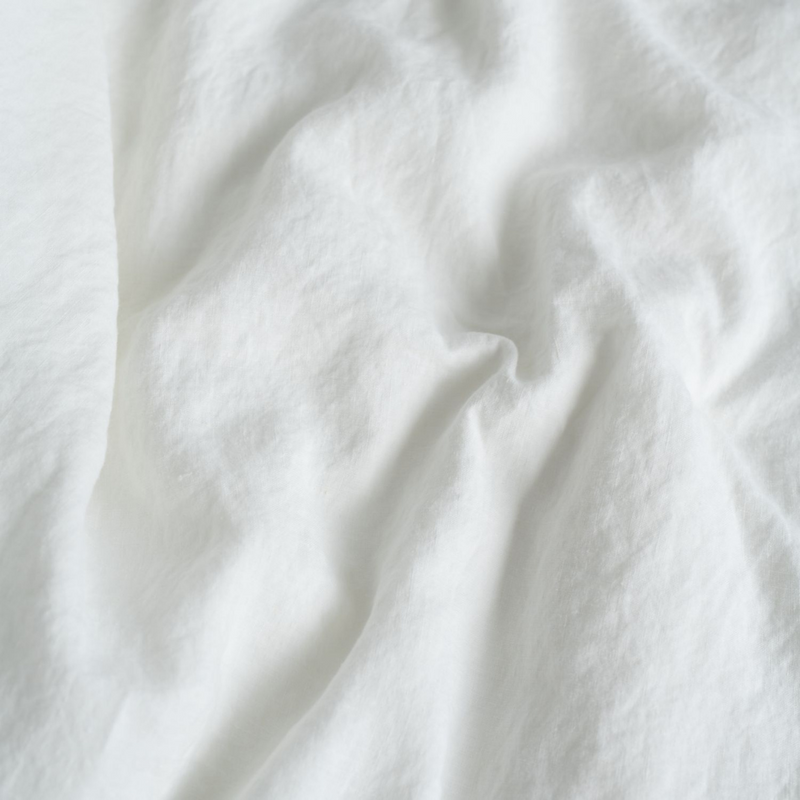 White Linen Sheet Set