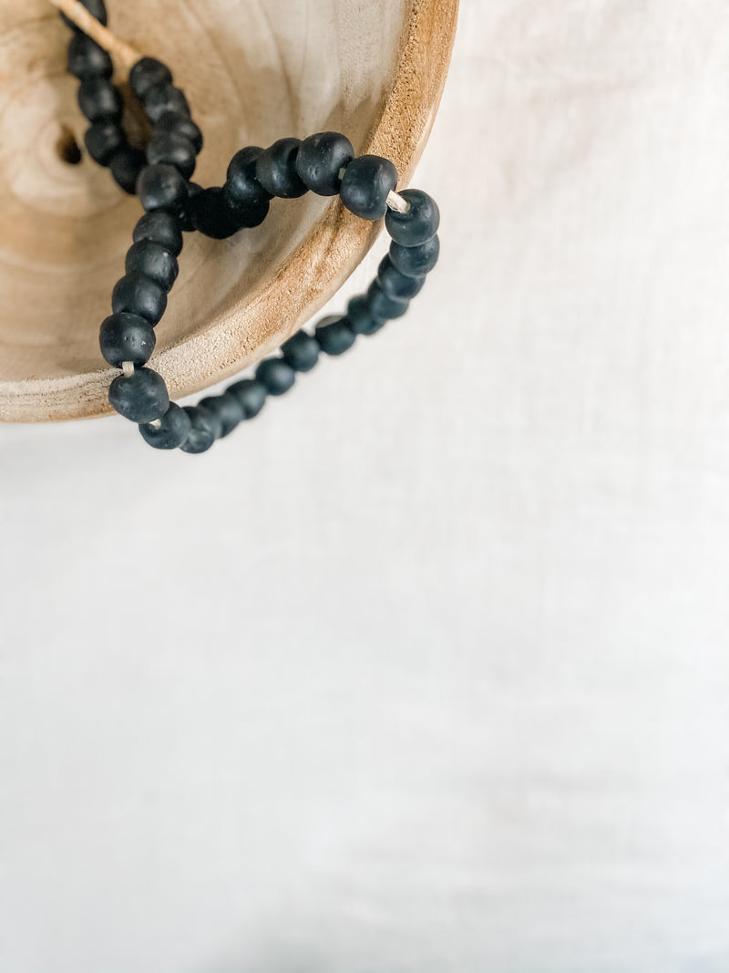 The Nola - Recycled Black Glass Beads